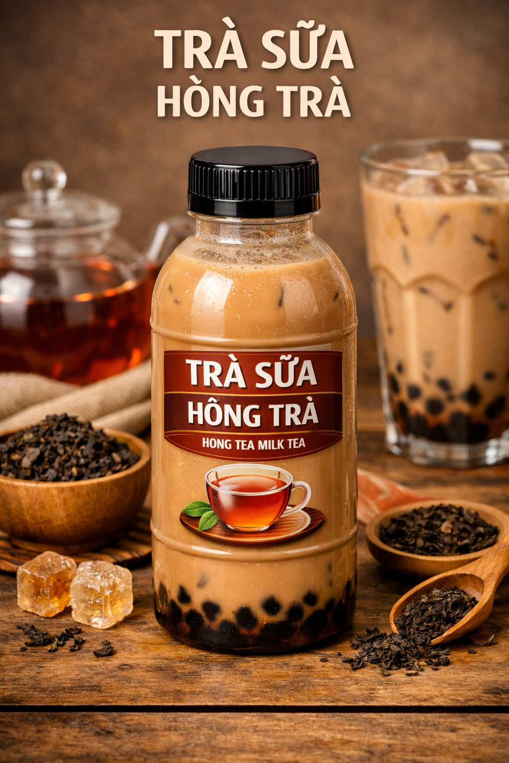 Trà sữa hồng trà đóng chai