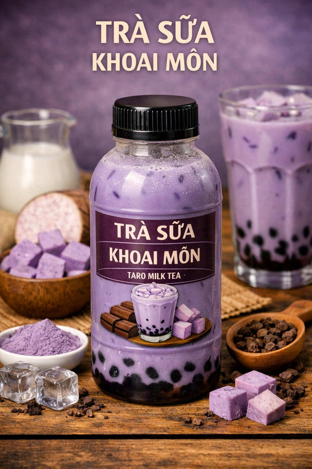 Trà sữa khoai môn đóng chai