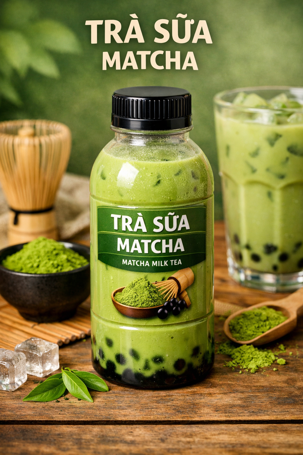 Trà sữa matcha đóng chai