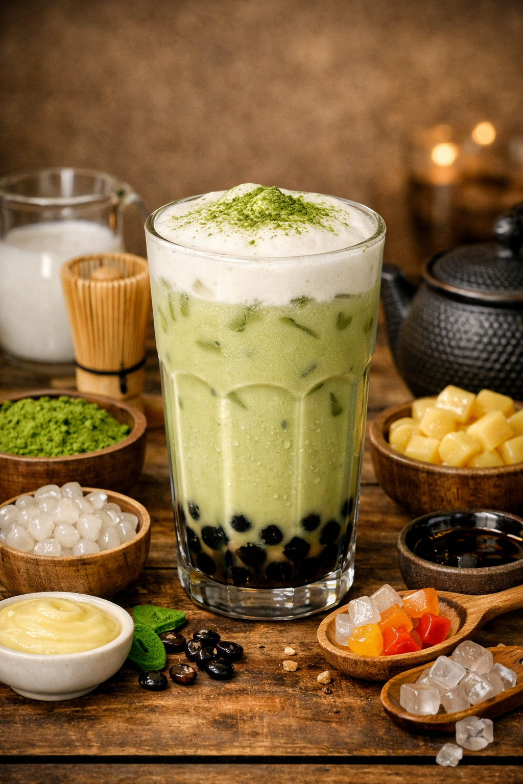 Trà sữa matcha pha c